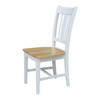 International Concepts San Remo Splatback Chair, Set of 2, White/Natural C02-10P